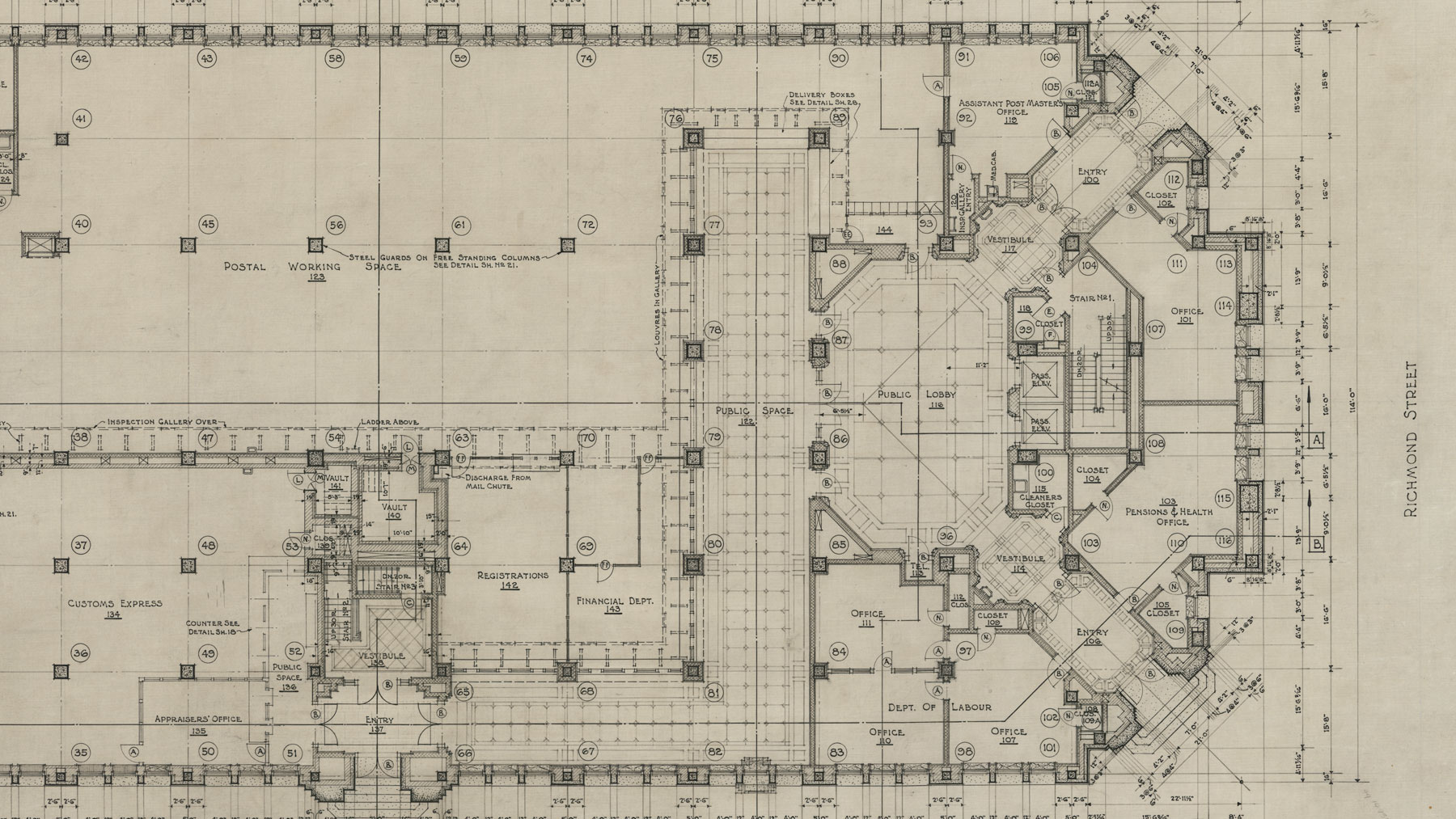 The Dominion Public Building: The Architectural Drawings - Plans and Sections
