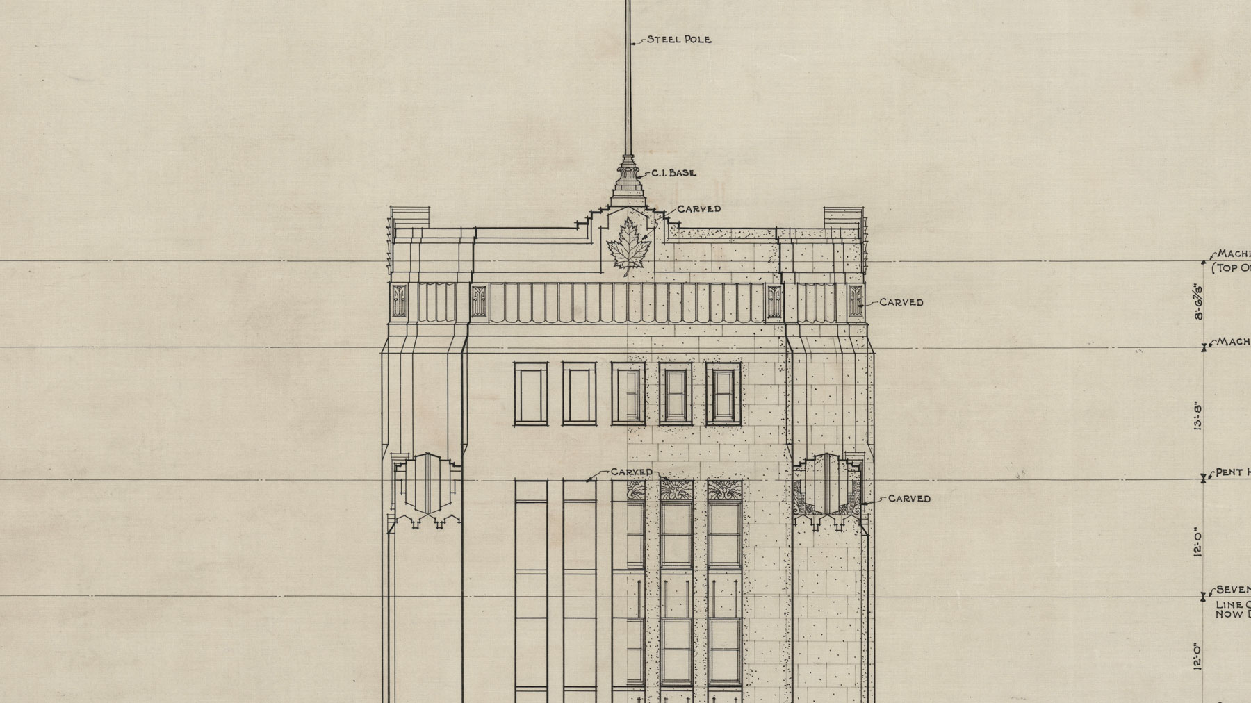 The Dominion Public Building: The Architectural Drawings - Elevation